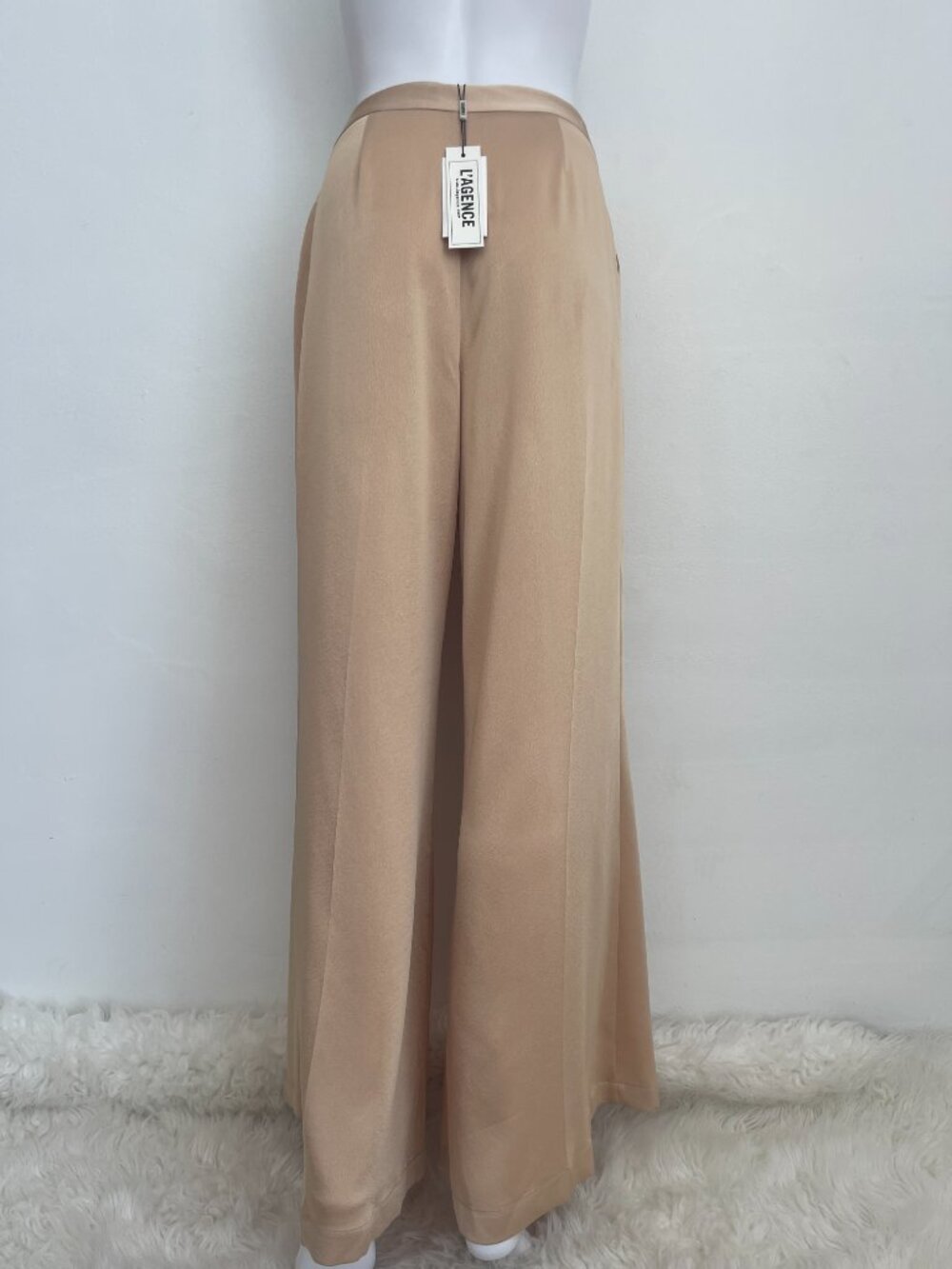 L'AGENCE Satin Champagne Trouser - Picture 5 of 5